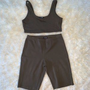 Fashion Nova “Bondoc Biker Short Set”